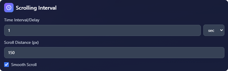 Scrolling Interval